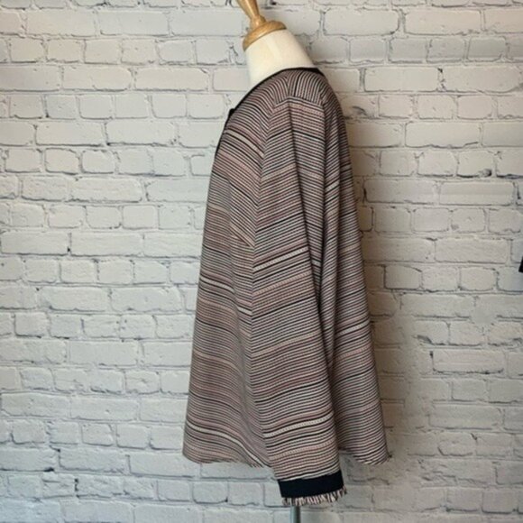 Liz Claiborne Stripe Button Up Tunic Top 2X - Picture 6 of 9